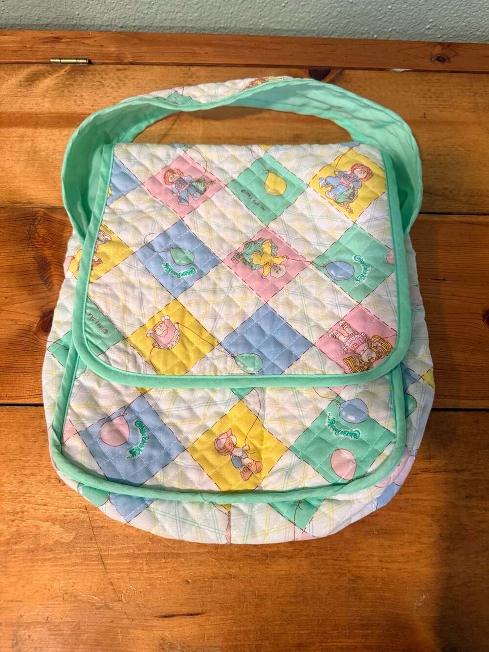 Vintage 1983 Cabbage Patch Kids Quilted Diaper Bag Shoulder Bag